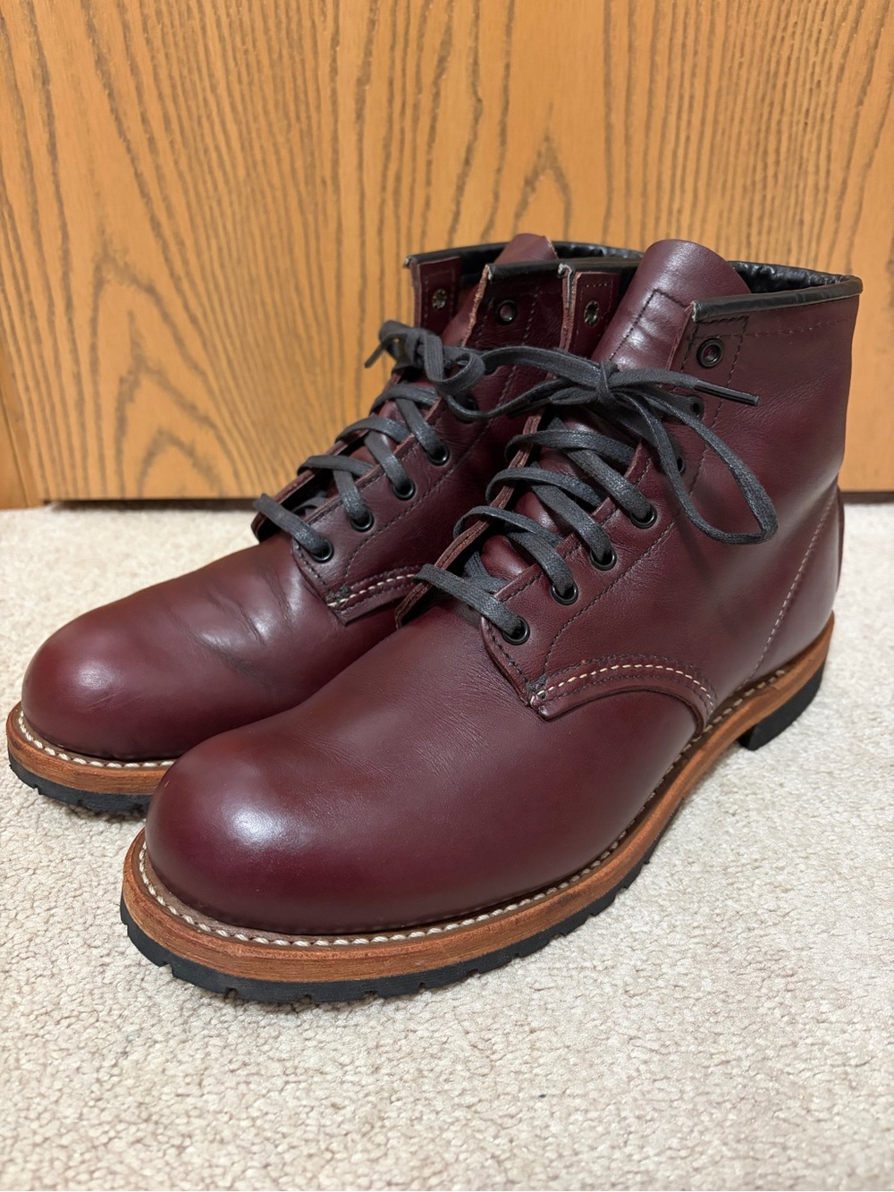 Red Wing 9411 Beckman Black Cherry Featherstone Boots US 7.5 D Made in USA